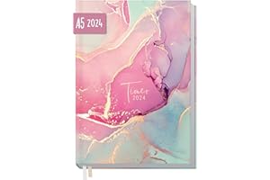 ‎HÄFFT Chäff-Timer Classic Kalender 2024 A5 [Silky Pink] mit 1 Woche auf 2 Seiten | Terminplaner, Wochenkalender, Organizer, Terminkalender mit Wochenplaner | nachhaltig & klimaneutral