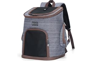 PETSFIT Pestfit Hunde Rucksack für Katzen Kaninchen und kleine Hunde Verstellbare Hunderucksack bis 6 kg Katzenrucksack faltbar, Rucksack Hunde für Reisen, Wandern und Radfahren, Denim-Blau