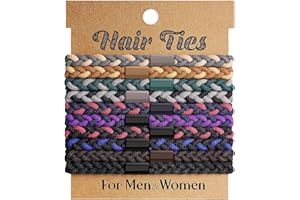 WOOXDYUK 10 sztuk plecionych gumek do włosów dla mężczyzn, do koków, kręconych włosów, elastyczne gumki