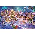 Lavievert 1000 Piece Jigsaw Puzzle Game for Adults and Kids (Snowy Christmas Eve)