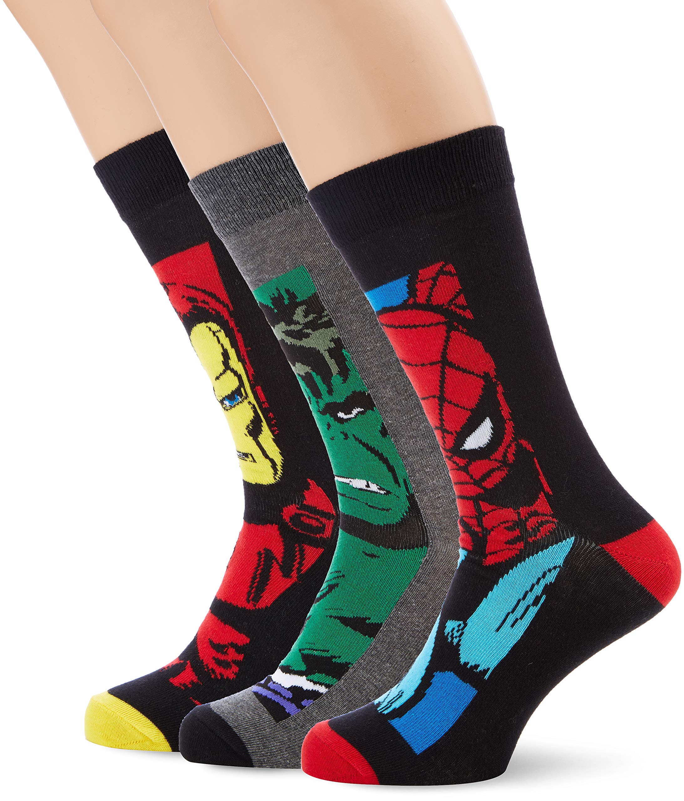 New-Look-Herren-Socken-Marvel-Boxed-Mehrfarbig-Mulit-Coloured-99-One-Size