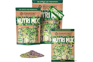 ZenGreens® - Organiczna mieszanka nasion na kiełki Nutri Mix - Do wyboru 10, 200g i 500g - Mieszanka nasion na kiełki Nutri Mix Microgreens