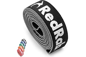 ‎RED RAB RED RAB Fitnessbänder einzeln oder im Set mit nachhaltigen Holz Griffen | Widerstandsbänder Krafttraining, Resistance Bands, Pull Up Band, Klimmzugband, Klimmzug Bänder, Terraband, Trainingsbänder
