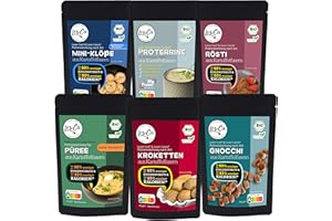 LOWCA 6x LOWER CARB Kartoffelprodukte | 95% weniger Kohlenhydrate = KETO | 60% weniger Kalorien | protein- und ballaststoffreich | bio (Probierbox klein (6x))