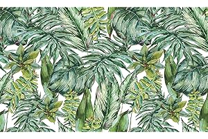 TAPPETIK Tappeto, Passatoia in Stampa Digitale Alta qualità, Ampia Gamma di Colori e Disegni (Serie DIGIT) VARIE MISURE (Foglie tropicali, 52 x 140 cm)