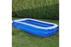 Albert Austin Rectangular Inflatable Pool Swimming Summer Item for Toddlers (262x175x50cm)