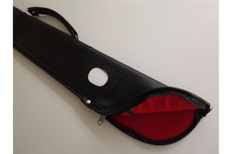 307> Soft Black Case For 2 Piece Snooker Pool Cue