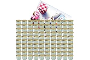 MAMBOCAT Lot de 100–capacité : 230 ml cap + cro to 82 doré diamant sucre avec couvercle gelierzauber livret de recettes