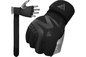 RDX Fasce Boxe Sottoguanti Interni Guanti, Neoprene Pugno Imbottita Protezione Bendaggi con Lunghe Polsiere Bende, Pugilato Muay Thai MMA Allenamento Kick Boxing Arti Marziali Punzonatura Hand Wraps