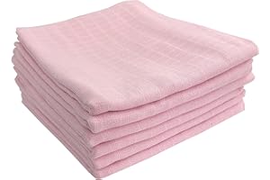 Lot de 6 langes M.M.C. - En 100 % coton - 125 g/m² - Certifiées Öko-Tex, sans substances nocives - Double tissage - Bordure renforcée - Dimensions : 80 x 70 cm - Pour bébé