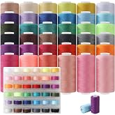 Sewing Thread Set 400 Yards Sewing Thread for Machine 36 Colors Sewing Thread with 36 Spools High Strength Polyester Suitable