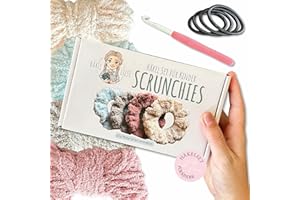 Crochet Set for Children: Scrunchies - Gift Girls, Kids Crochet, Crochet Set Child, Crochet Set for Beginners, Easy to Crochet, Small Gifts, Children's Birthday, Crochet Learning, DIY Set Children