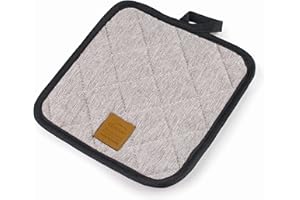 Lacor - 60046 - Rękawica Piekarnik Kolekcja Limonka, Rękawica żaroodporna, Pasek do zawieszania, 20 x 20 cm, Szary