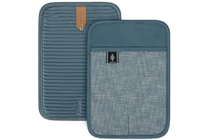 ‎BONTHEE BONTHEE Topflappen Baumwolle Topfuntersetzer Groß Anti-rutsch Topflappen zum Kochen Backen Küchenzubehör - 2er Set - Blau