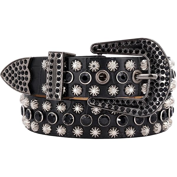 EANAGO Veganer Gürtel Für Kinder & Damen - Schwarz Mit Gold Schnalle