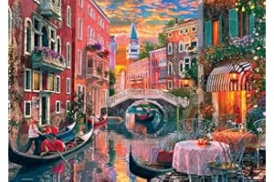 AveJoys Puzzle pour adultes 1000 pièces Venise au coucher du soleil 70 x 50 cm - Puzzle pour adultes - Jeu éducatif - Défi - Jouet - 1000 pièces - Puzzles pour adultes et enfants
