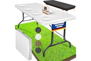 KESSER® Tavolo da buffet Tavolo pieghevole in plastica, 183x76 cm tavolo da campeggio tavolo per feste, tavolo da giardino, terrazza e balcone, per 8 persone inclusa maniglia per il trasporto