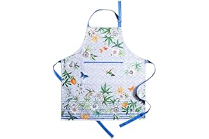 Maison d' Hermine Apron 70cm x 85cm 100% Cotton 1 Piece Adjustable Neck Strap Cloth Apron for Women Men Chef - Spring/Summer