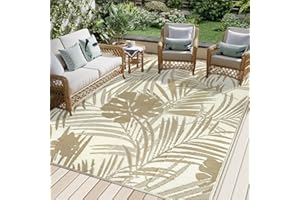 Famibay Alfombras exteriores impermeables, paja de plástico reversible, manta de picnic portátil para jardín, camping, balcón, terraza, patio, porche, playa, barbacoa