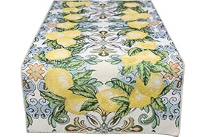 GIURI TESSUTI - RUNNER Centrotavola in tessuto Gobelin Jacquard, Realizzato a mano in Italia (RUNNER - CERAMICA LIMONI)