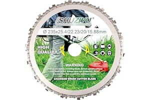 LSHUZIYU, Dente Per Motosega Circolare, 235mm, Foro Centrale 25.4mm Con Rondella 22.23-20-16mm, Lama per Decespugliatore, Disco per Decespugliatore.