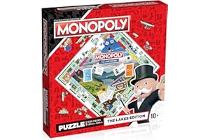 Winning Moves The Lakes Monopoly 1000 Piece Jigsaw Puzzle Game, piece together some of the Lakes most beloved features including Wray Castle and Langdale Pikes, gift and toy for ages 10 plus