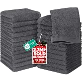 Utopia Towels - Washbasin Towels - (30 x 30 cm) (24 Packs, Grey) | Highly absorbent and soft to the touch ringspun cotton fla