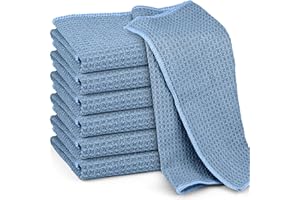 Ekedalen 8X Paño de Limpieza Magico, Bayetas Microfibras Cristales Sin Rayas, Paños de Cocina, Balletas Microfibra Coche, Trapos de Platos, Automóviles Ventanas Espejos Baños Oficinas, 40x30 cm