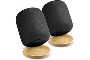 Bangcheer Bamboo Stand for Homepod/HomePod 2 with Non-Slip Feet and Scratch Resistant Elegant Space Saving Smart Speaker Bamboo Holder Enhance Home Audio Experience,of 2