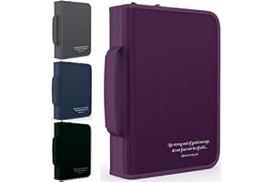 DEHITE Bible Covers for Women and Girls Large Medium Size - Bible Case Bag Fits Book 10.1 x 7 x 1.9 Inches - Violet Bible Carrying Holder with Pockets - Christian Confirmation Recovery Gift Accessories