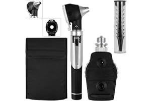 STYVECHALE Mini Portable ENT Diagnostic Fiber Optic Otoscope Pocket Kit with Built in 2.5V Halogen Light | Removable Magnifying Lens with 2.5 Fold Magnification | Auriscope Earscope Diagnostic Examination Set