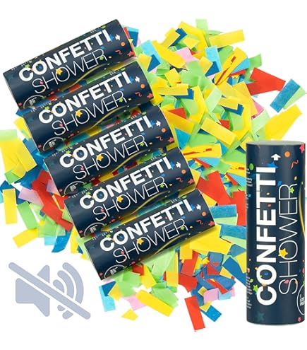 Confetti Poppers Kanonnen voor Bruiloft Verjaardag Afstuderen Baby Shower Kids Fun Party Supplies Decoraties en Gunsten (Kleurrijk