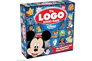 Tomy The LOGO Board Game Disney Edition - Family Trivia Game Featuring Iconic Disney Characters & Brands | Ages 8+