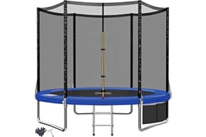 ‎TRIUMPHKEY TRIUMPHKEY Trampolin Outdoor Kinder Ø 183/228cm,– Gartentrampolin mit Sicherheitsnetz, Leiter & Randabdeckung – Kindertrampolin Indoor & Outdoor