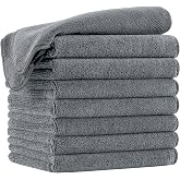 Polyte Salon Towel Microfiber Quick Dry 340 gsm 16x29 in, 8 Pcs | Professional use, multi-purpose, lint free