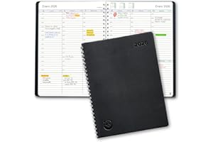 Smart Panda Agenda 2026 con Vista Semanal – A5 Agenda 2026 Semana Vista – Planificador Semanal, Diario Espiral - Tapa Blanda, Intervalos de 30 minutos - Calendario Anual A5, en Español