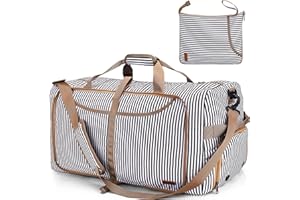 VS VOGSHOW Travel Duffle Bag 100L Foldable Holdall Large Overnight Weekend Bags Waterproof Hand Luggage Bag with Shoe Compartment for Women Men