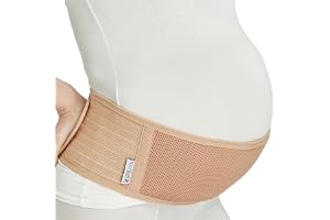NeoTech Care Justerbart Gravidbä - Lätt och ventilerande magstödsband för gravida kvinnor (Beige, Vanlig storlek)