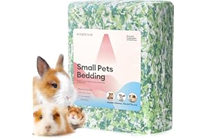 BUCATSTATE Lecho para Hámsteres, Camas para Conejos Animales Pequeños, Ratones, Jerbos, Roedores, Control de Olores, Natural Lecho de Papel Súper Absorbente, 99,9% Libre de Polvo (70litros)
