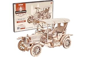 ROKR Puzzle 3D Drewniany zestaw modeli samochodów dla dorosłych, zestawy modelarskie dla dorosłych do budowania, prezenty świąteczne urodzinowe dla nastolatków i dorosłych, samochód vintage