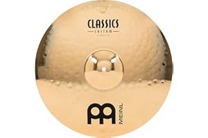 Meinl Cymbals Classics Custom Brilliant Crash Medium Cymbal 18 inch (Video) for Drum Set (45,72cm) B12 Bronze, Brilliant Finish, Made in Germany (CC18MC-B)