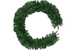 tectake 801071 Weihnachtsgirlande, für Innen & Außen, Tannengirlande mit viel Volumen, detailliert und naturgetreu, Schlaufe 