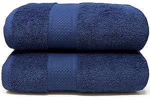 LEBENGOOD – Lot de 2 Serviettes de Bain 100% Coton –pour de Douche et Toilette, Drap de Bain – Doux – Absorbant et certifié Oeko-TEX – Linge de Bain pour Toute la Famille - 2 70X140