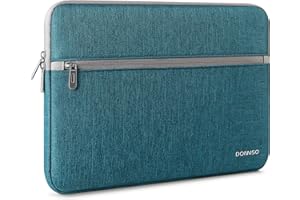 DOMISO Funda Protectora para Portátil de 15,6-16 Pulgadas Bolsa Antisp Salpicaduras Compatible con MacBook Pro 16" M4/M3/M2, DELL XPS 16, HP Envy 15, Lenovo IdeaPad 5 / Flex 5, Verde Azulado
