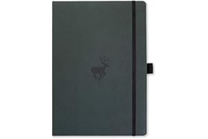 DINGBATS* NOTEBOOKS Dingbats* - Vida Silvestre Cuaderno A4 Rayado - Extra Grande Libreta de Tapa Dura Cuero PU - Cierre Elástico, Soporte para bolígrafos, Marcador