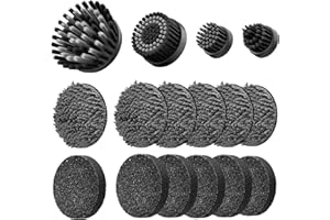 HOTO 16 têtes de Brosse de Remplacement pour la Brosse à Joints Wand™ – adaptées au Nettoyage des Carreaux, Joints, Coins et Fissures