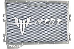 SELECTION3D MT-07 Yamaha Grille de Radiateur |2014-2023| Acier Inoxydable | Aluminium Anodisé | Couleur Noir | Pare Pierre | Accessoires MT-07 | Aluminium Anodisé |Équipement Moto MT07| Protection |Caches MT07|