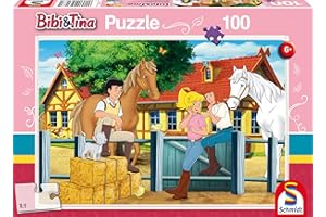 Schmidt Spiele 56187 Bibi und Tina, Auf dem Martinshof, 100 Teile Kinderpuzzle