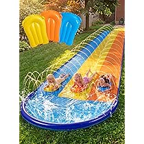 Sloosh Tobogán De Agua Gigante 914 X 182 Cm, Con Rociador Y 2 Tablas Inflables, Perfecto Para Verano En Jardín O Césped