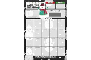 Totally Bonkers - Christmas Snowman Fundraising Scratch Cards - 20 Square - A6 (148x105mm) -10 Pack - TB0064 - Blind Card